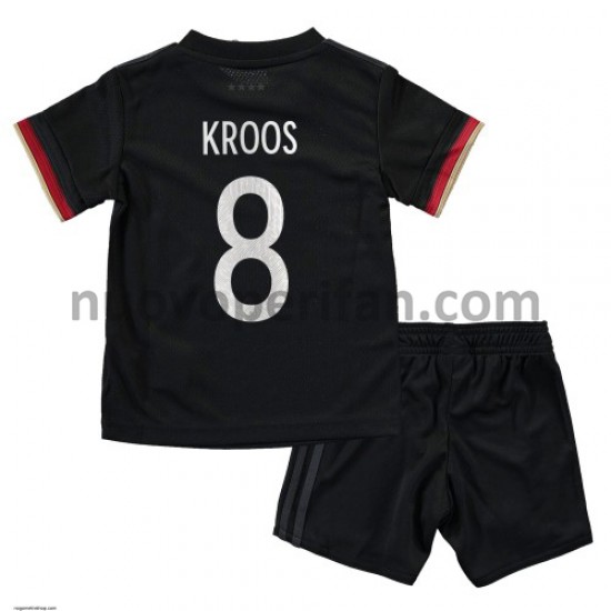 Maglie da Calcio Germania Toni Kroos 8 Bambino Trasferta Tenuta Euro 2020 Maniche Corte