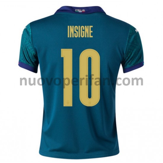 Maglie da Calcio Italia Insigne 10 Alternativa Tenuta Euro 2020 Maniche Corte