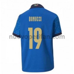 Maglie da Calcio Italia Leonardo Bonucci 19 Prima Tenuta Euro 2020 Maniche Corte