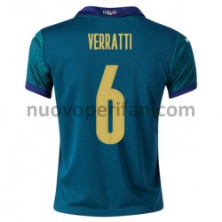 Maglie da Calcio Italia Verratti 6 Alternativa Tenuta Euro 2020 Maniche Corte