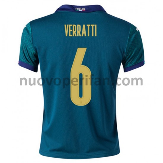 Maglie da Calcio Italia Verratti 6 Alternativa Tenuta Euro 2020 Maniche Corte