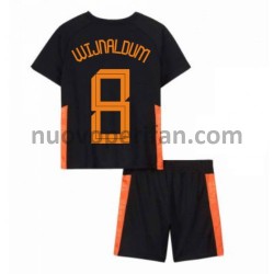 Maglie da Calcio Paesi Bassi Georginio Wijnaldum 8 Bambino Trasferta Tenuta Euro 2020 Maniche Corte