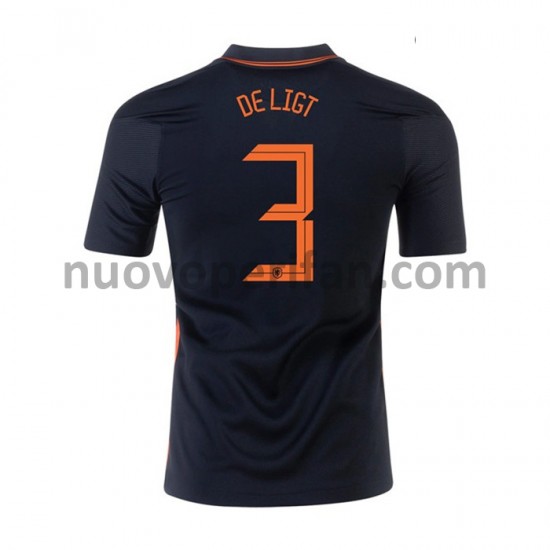 Maglie da Calcio Paesi Bassi MATTHIJS DE LIGT 3 Trasferta Tenuta Euro 2020 Maniche Corte