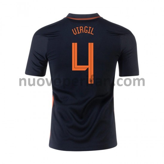 Maglie da Calcio Paesi Bassi VIRGIL 4 Trasferta Tenuta Euro 2020 Maniche Corte