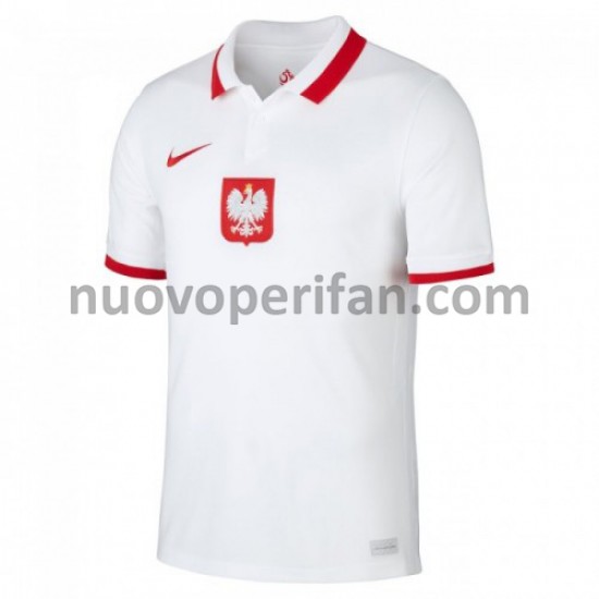 Maglie da Calcio Polonia Prima Tenuta Euro 2020 Maniche Corte