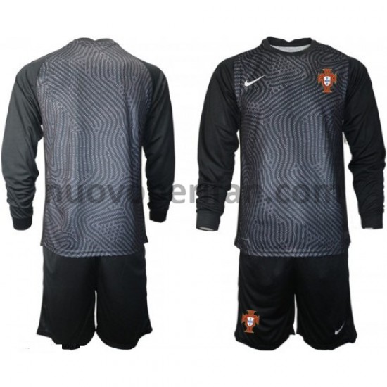 Maglie da Calcio Portogallo Portiere Bambino Prima Tenuta Euro 2020 Maniche Lunghe