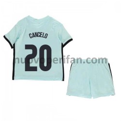 Maglie da Calcio Portogallo Joao Cancelo 20 Bambino Trasferta Tenuta Euro 2020 Maniche Corte
