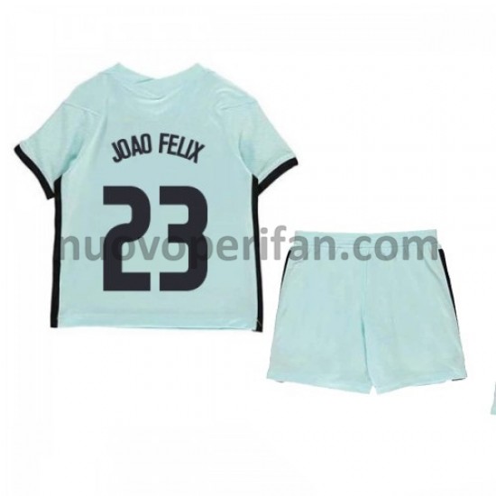 Maglie da Calcio Portogallo Joao Felix 23 Bambino Trasferta Tenuta Euro 2020 Maniche Corte