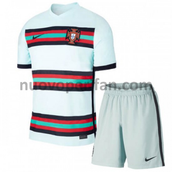 Maglie da Calcio Portogallo Bambino Trasferta Tenuta Euro 2020 Maniche Corte