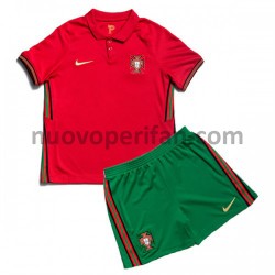 Maglie da Calcio Portogallo Bambino Prima Tenuta Euro 2020 Maniche Corte