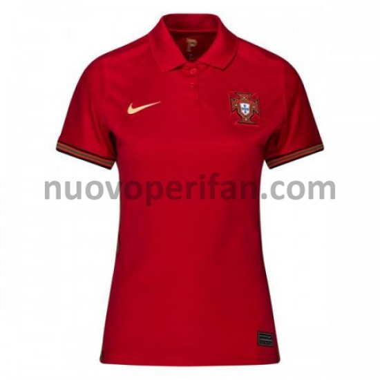 Maglie da Calcio Portogallo Donna Prima Tenuta Euro 2020 Maniche Corte