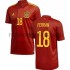 Maglie da Calcio Spagna Ferran 18 Prima Tenuta Euro 2020 Maniche Corte