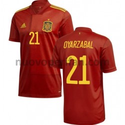 Maglie da Calcio Spagna Oyarzabal 21 Prima Tenuta Euro 2020 Maniche Corte