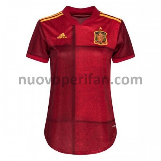 Maglie da Calcio Spagna Donna Prima Tenuta Euro 2020 Maniche Corte