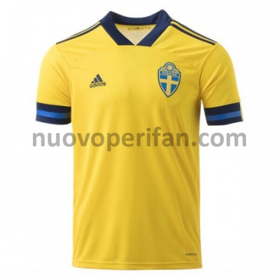Maglie da Calcio Svezia Prima Tenuta Euro 2020 Maniche Corte