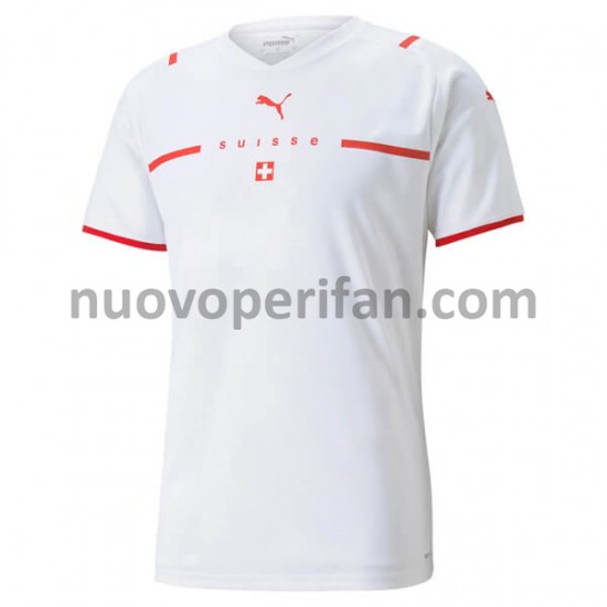 Maglie da Calcio Svizzera Trasferta Tenuta 2021-2022 Maniche Corte