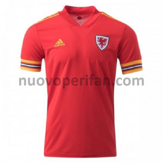 Maglie da Calcio Galles Prima Tenuta Euro 2020 Maniche Corte