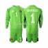 Maglie da Calcio Belgio Courtois 1 Portiere Bambino Prima Tenuta 2021-2022 Maniche Lunghe