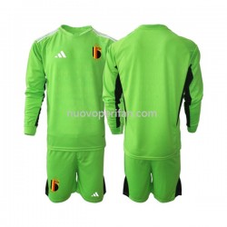 Maglie da Calcio Belgio Portiere Bambino Prima Tenuta 2021-2022 Maniche Lunghe