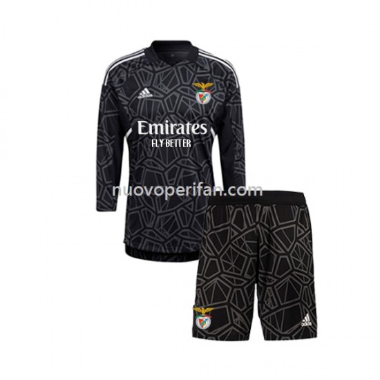 Maglie da Calcio Benfica Portiere Bambino Trasferta Tenuta 2022-2023 Maniche Lunghe