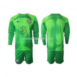 Maglie da Calcio Chelsea Portiere Bambino Alternativa Tenuta 2022-2023 Maniche Lunghe
