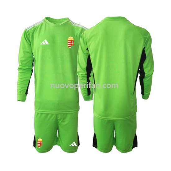 Maglie da Calcio Ungheria Portiere Bambino Prima Tenuta 2022 Maniche Lunghe