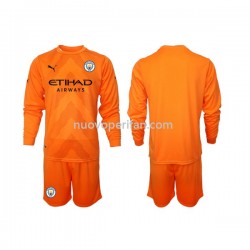 Maglie da Calcio Manchester City Portiere Bambino Alternativa Tenuta 2022-2023 Maniche Lunghe