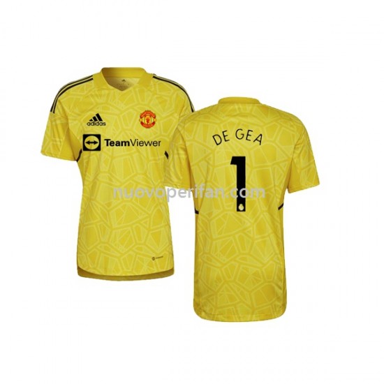 Maglie da Calcio Manchester United DE GEA 1 Portiere Uomo Trasferta Tenuta 2022-2023 Maniche Corte