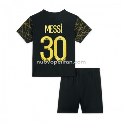 Maglie da Calcio Paris Saint-Germain Lionel Messi 30 Bambino Quarta Tenuta 2022-2023 Maniche Corte