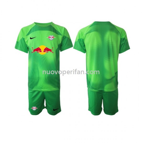Maglie da Calcio RB Leipzig Portiere Bambino Trasferta Tenuta 2022-2023 Maniche Corte
