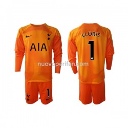 Maglie da Calcio Tottenham Hotspur Hugo Lloris 1 Portiere Bambino Alternativa Tenuta 2022-2023 Maniche Lunghe