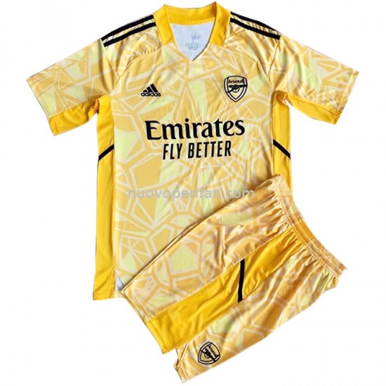 Maglie da Calcio Arsenal Portiere Bambino Prima Tenuta 2022-2023 Manica Corta