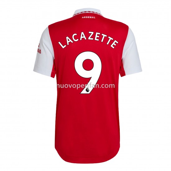 Maglie da Calcio Arsenal Lacazette 9 Prima Tenuta 2022-2023 Manica Corta