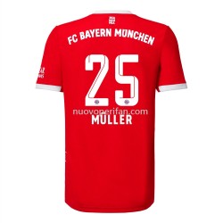 Maglie da Calcio Bayern München Muller 25 Prima Tenuta 2022-2023 Manica Corta