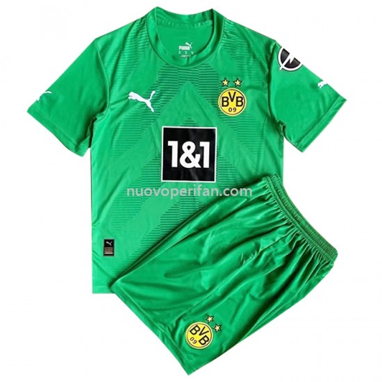 Maglie da Calcio Borussia Dortmund Portiere Bambino Trasferta Tenuta 2022-2023 Manica Corta