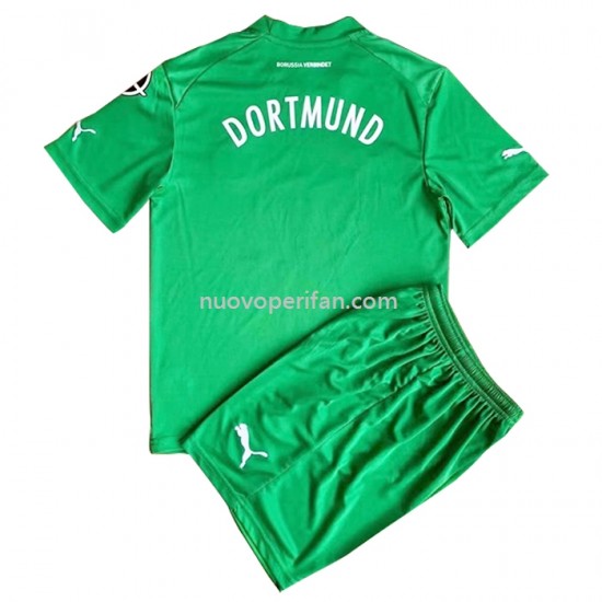Maglie da Calcio Borussia Dortmund Portiere Bambino Trasferta Tenuta 2022-2023 Manica Corta