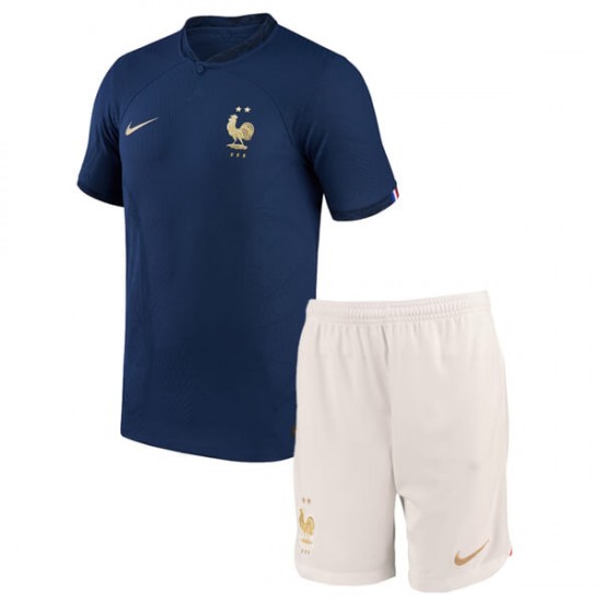 Maglie da Calcio Francia Bambino Prima Tenuta Mondiali 2022 Manica Corta