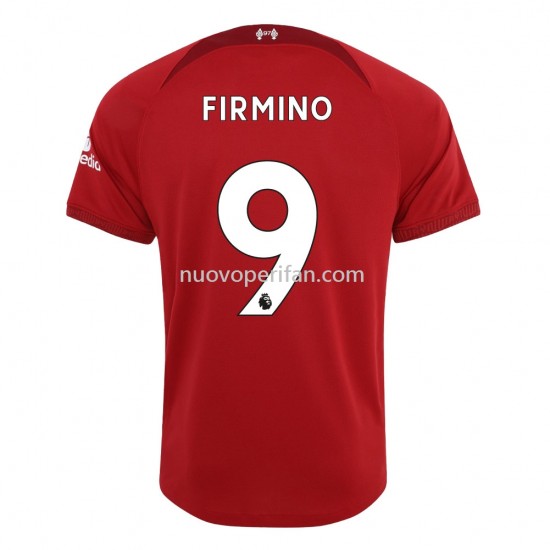 Maglie da Calcio Liverpool Firmino 9 Prima Tenuta 2022-2023 Manica Corta