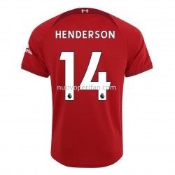 Maglie da Calcio Liverpool Henderson 14 Prima Tenuta 2022-2023 Manica Corta