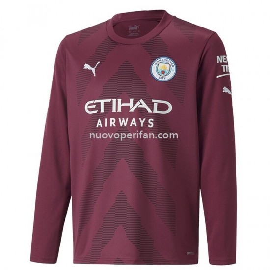 Maglie da Calcio Manchester City Portiere Prima Tenuta 2022-2023 Manica Lunga