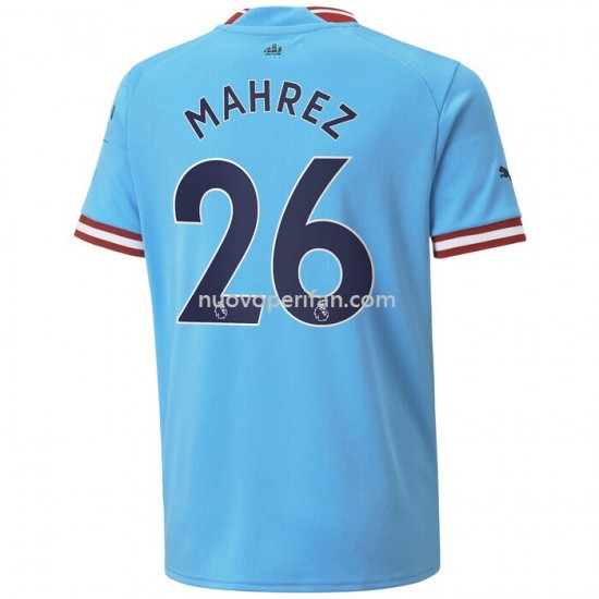 Maglie da Calcio Manchester City Mahrez 26 Prima Tenuta 2022-2023 Manica Corta