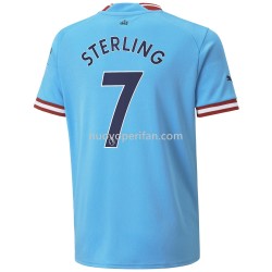 Maglie da Calcio Manchester City Sterling 7 Prima Tenuta 2022-2023 Manica Corta