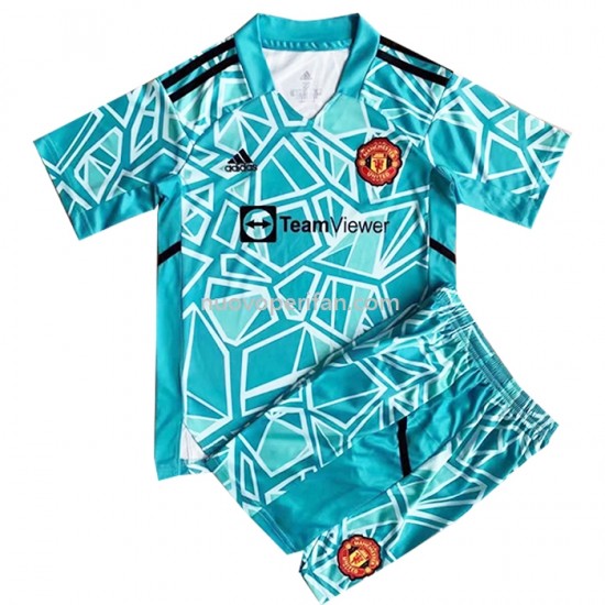 Maglie da Calcio Manchester United Portiere Bambino Alternativa Tenuta 2022-2023 Manica Corta