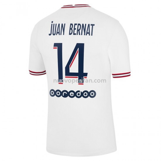 Maglie da Calcio Paris Saint-Germain Juan Bernat 14 Quarta Tenuta 2021-2022 Manica Corta