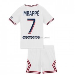 Maglie da Calcio Paris Saint-Germain Kylian Mbappé 7 Bambino Quarta Tenuta 2021-2022 Manica Corta