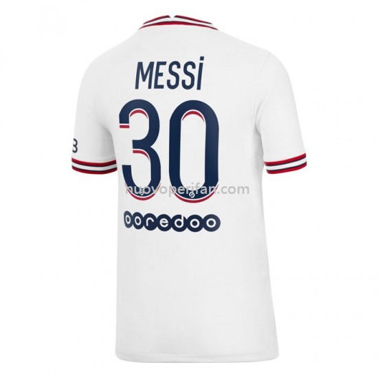 Maglie da Calcio Paris Saint-Germain Lionel Messi 30 Quarta Tenuta 2021-2022 Manica Corta