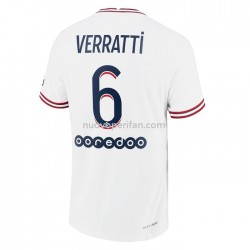 Maglie da Calcio Paris Saint-Germain Marco Verratti 6 Quarta Tenuta 2021-2022 Manica Corta