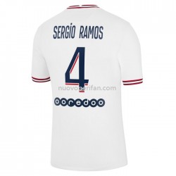 Maglie da Calcio Paris Saint-Germain Sergio Ramos 4 Quarta Tenuta 2021-2022 Manica Corta