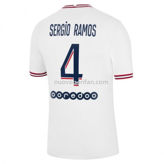 Maglie da Calcio Paris Saint-Germain Sergio Ramos 4 Quarta Tenuta 2021-2022 Manica Corta