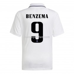 Maglie da Calcio Real Madrid Benzema 9 Prima Tenuta 2022-2023 Manica Corta